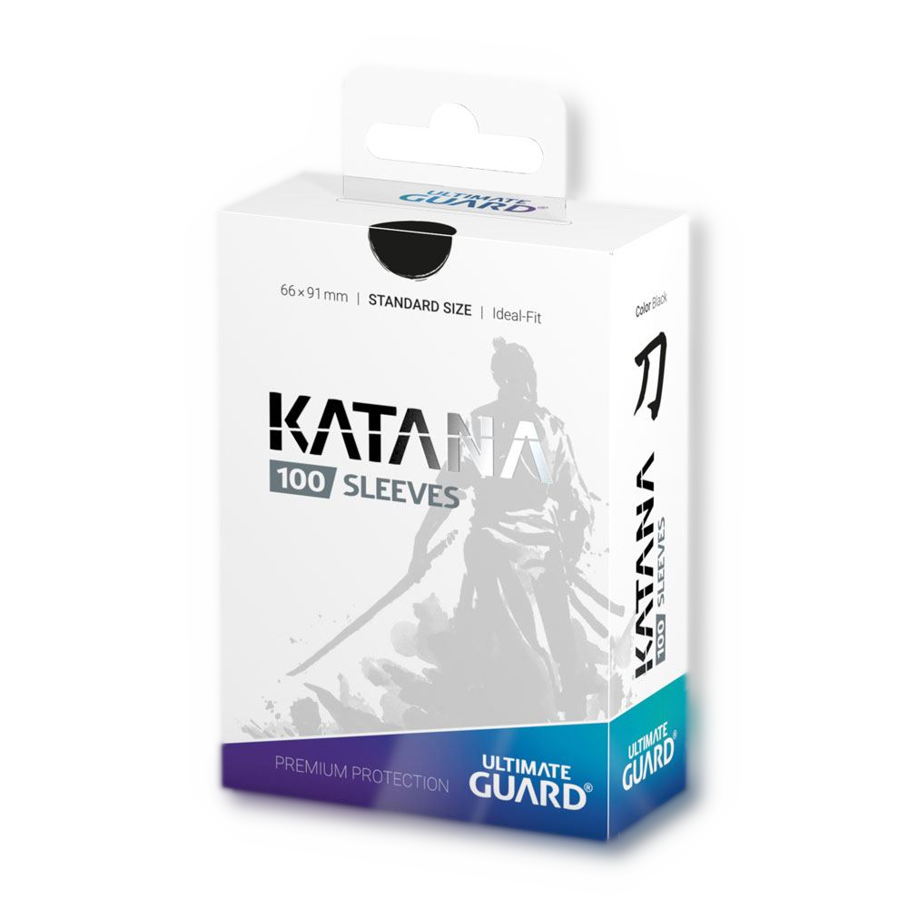 100 pochettes Katana Sleeves taille standard Noir - Ultimate Guard