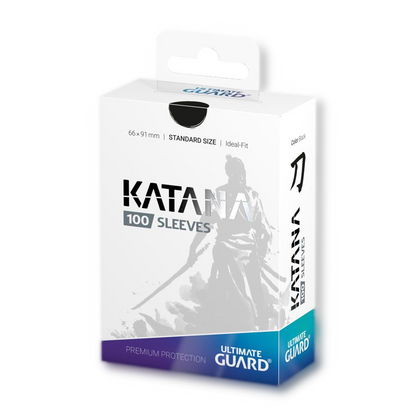 100 pochettes Katana Sleeves taille standard Noir - Ultimate Guard