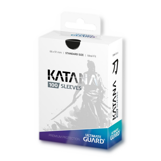 100 pochettes Katana Sleeves taille standard Noir - Ultimate Guard