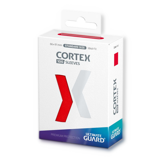 100 pochettes Cortex Sleeves taille standard Rouge - Ultimate Guard
